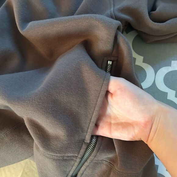Athleta Cozy Karma Coffee Brown Side Zip Sweater M - Picture 5 of 6